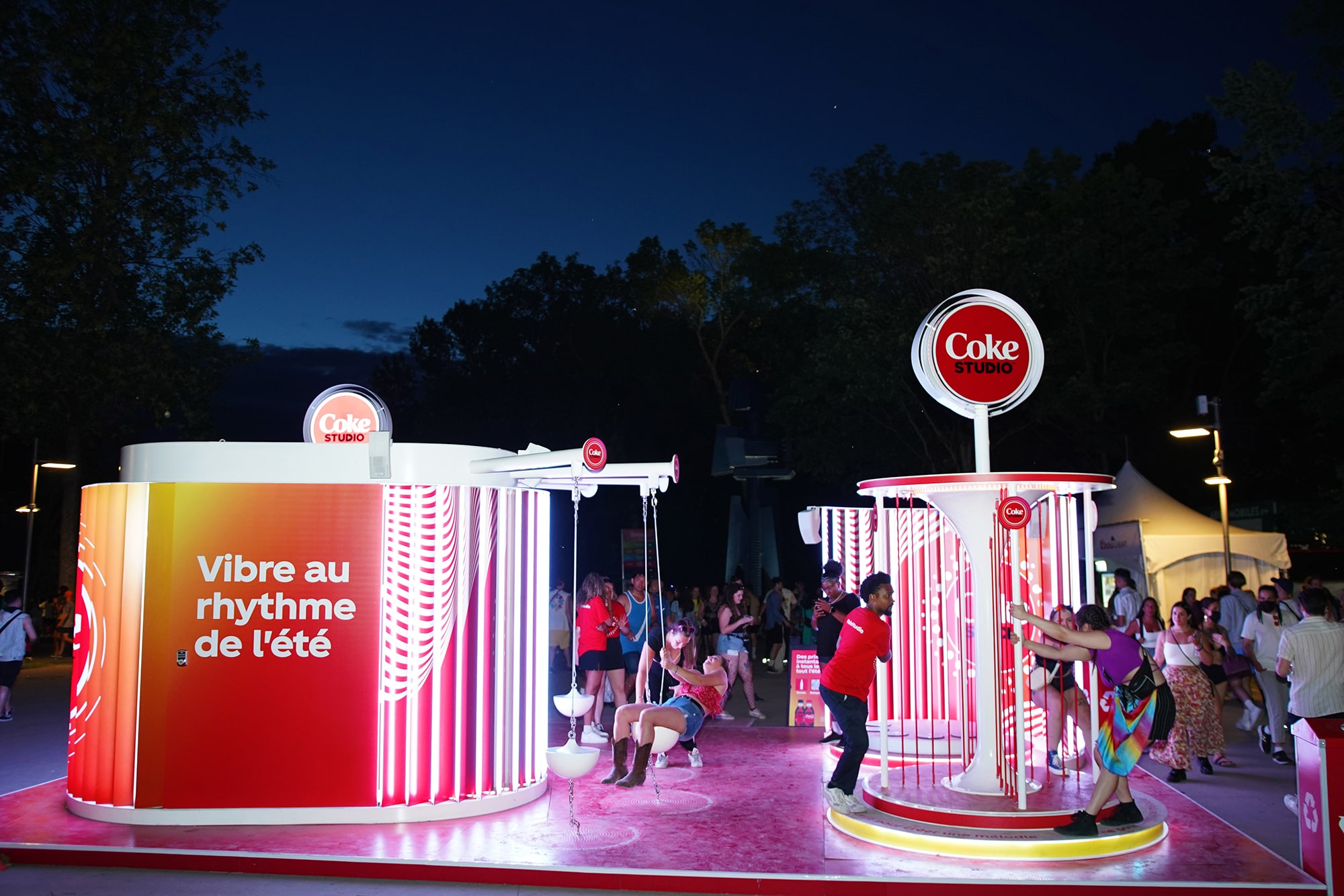 Stand Coca Cola sur les festivals de musique - activation expérientielle